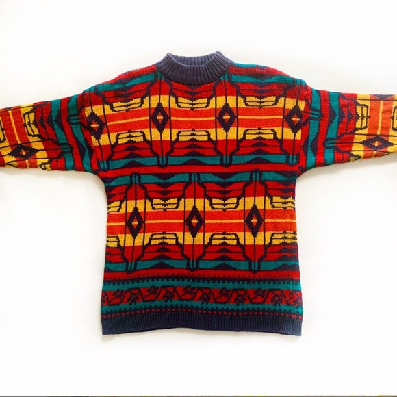 Vintage Laureen E. Ong Geometric Crewneck Sweater - Picture 4 of 10